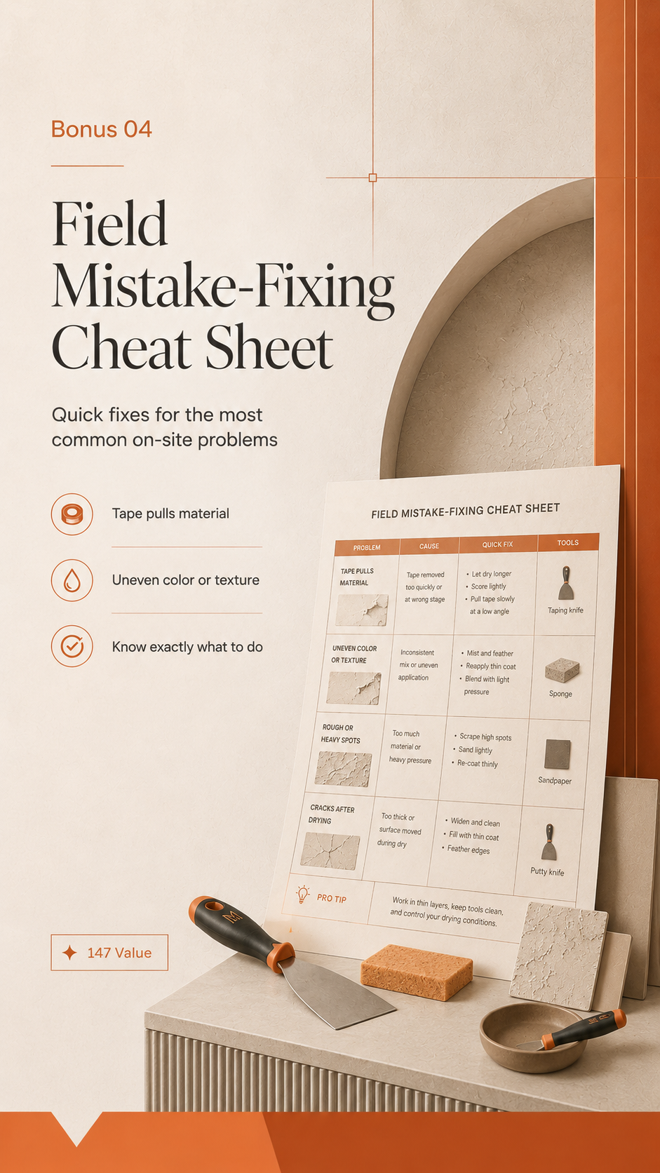 Bonus 4: Field Mistake-Fixing Cheat Sheet